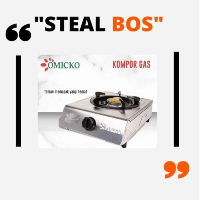 Jual Omicko Kompor 1 Satu Tungku Stainless Kompor Gas Omicko 1 Tungku