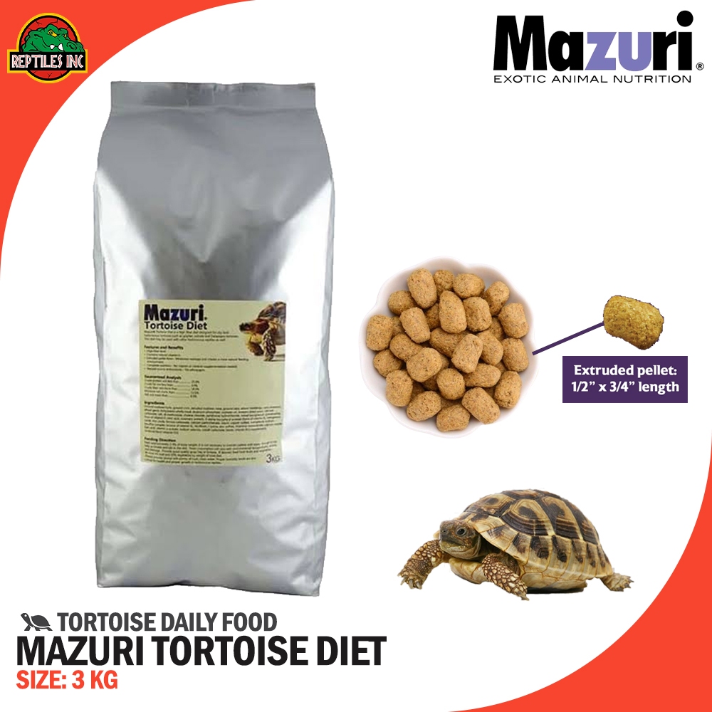 Jual Mazuri Tortoise Diet 3kg / Pelet Makanan Torto Kura Darat Sulcata ...