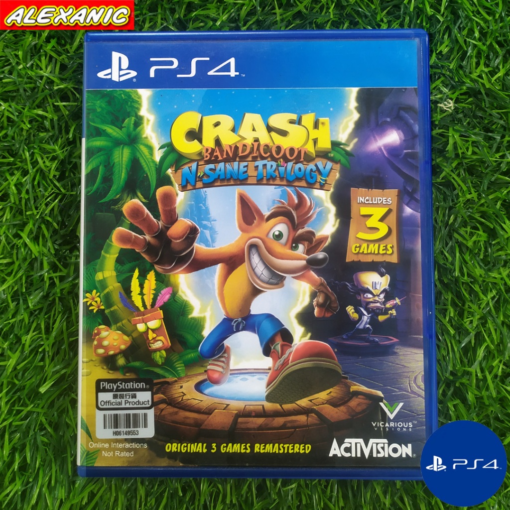 Jual CRASH BANDICOOT NSANE TRILOGY Playstation 4 PS4 Game | Shopee ...