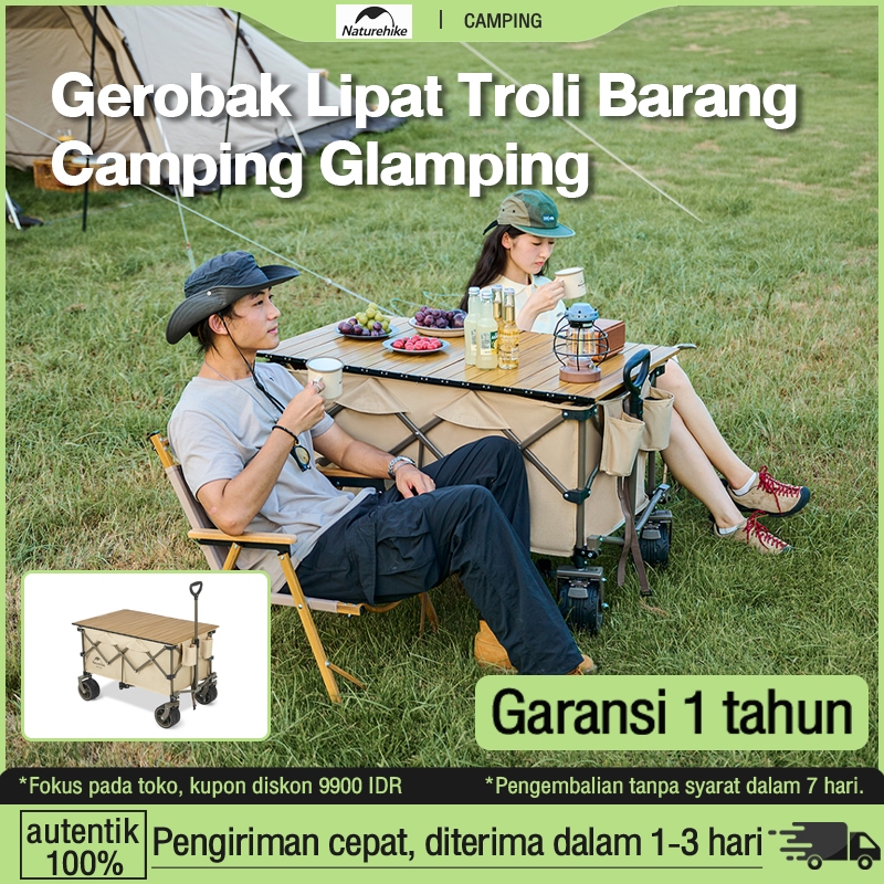 Jual Naturehike Gerobak Lipat Troli Folding Trolley Cart Keranjang Lipat Camping Piknik Troli