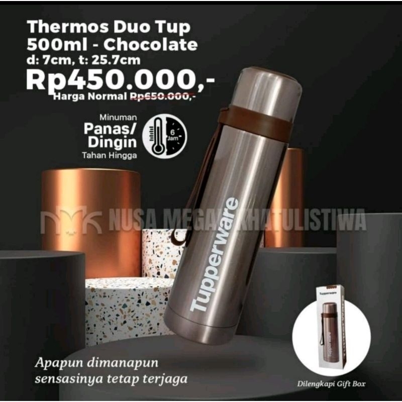 Tupperware Duo Tup Flask Thermos Tupperware 500ml Jual Thermos Duo