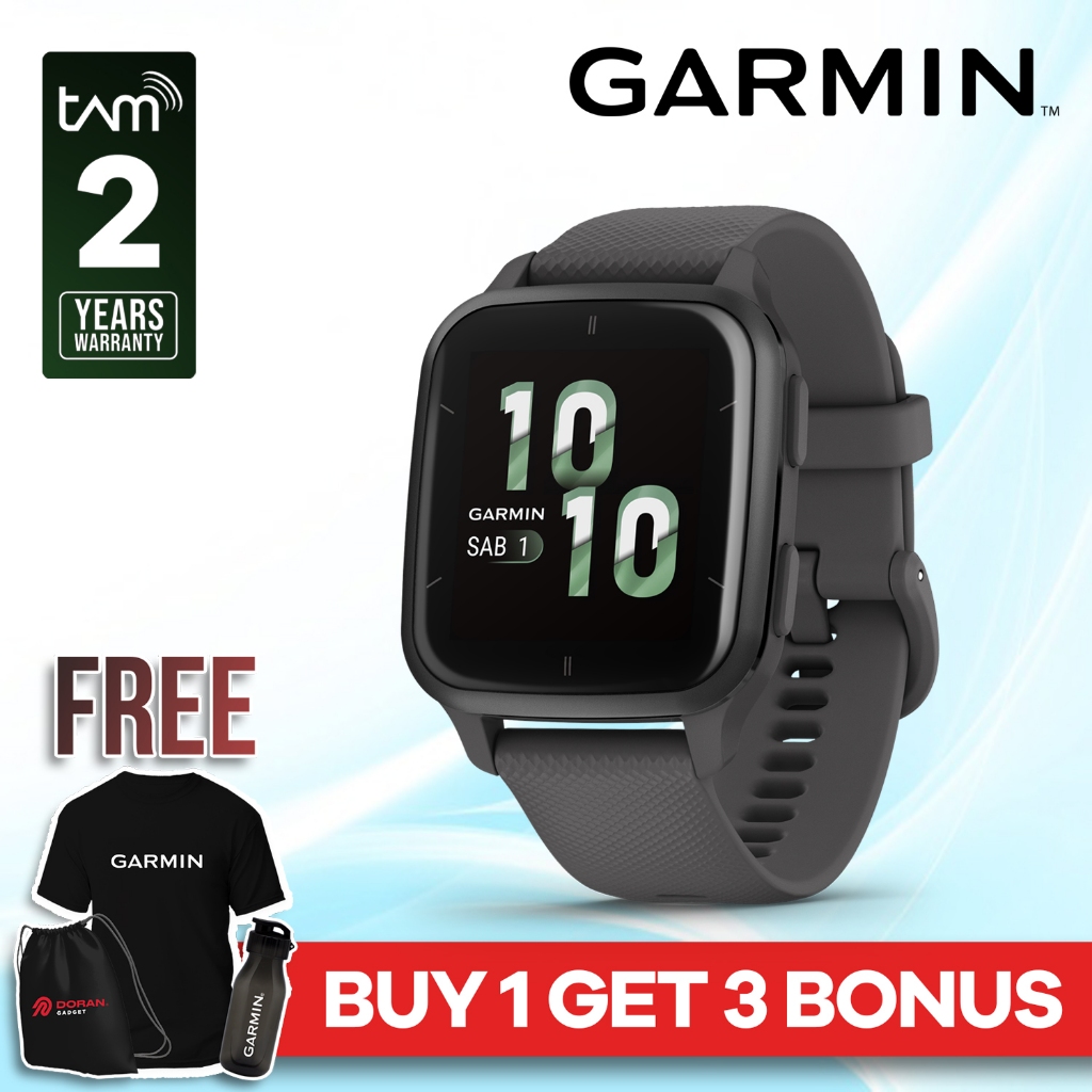 Garmin Venu SQ2 Non Music Shadow Gray Slate Garansi TAM Tahun