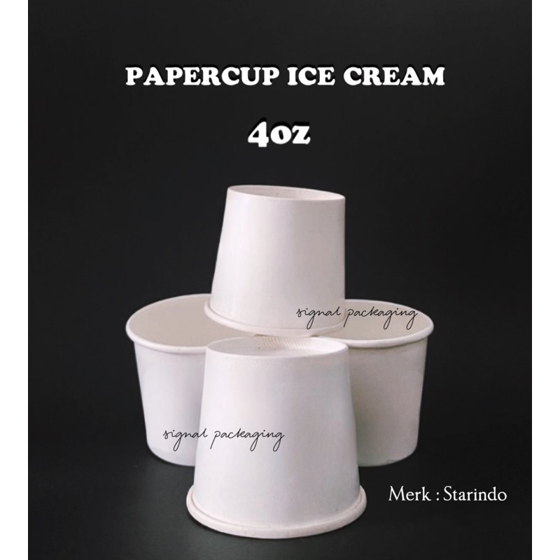 Jual Paper Cup Ice Cream 4 Oz dan Paper Cup Ice Cream 16oz (Gelas Es