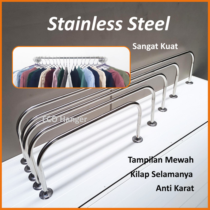 Jual Gantungan Baju Stainless Steel Antikarat Anti Gores Shopee