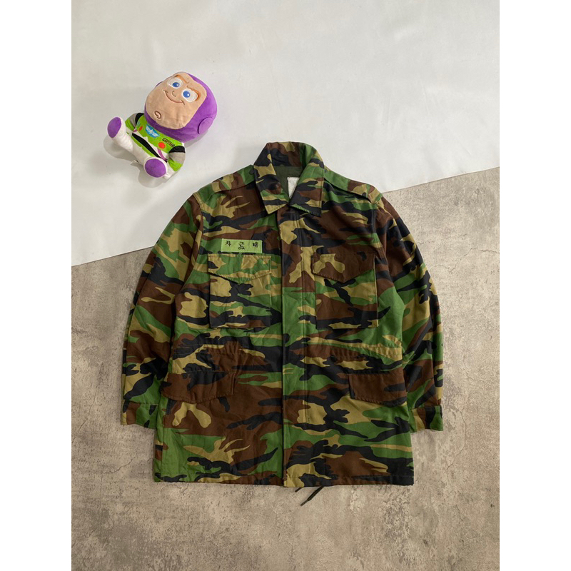 Original South Korea Military parka M90 woodland camo adjustable field combat