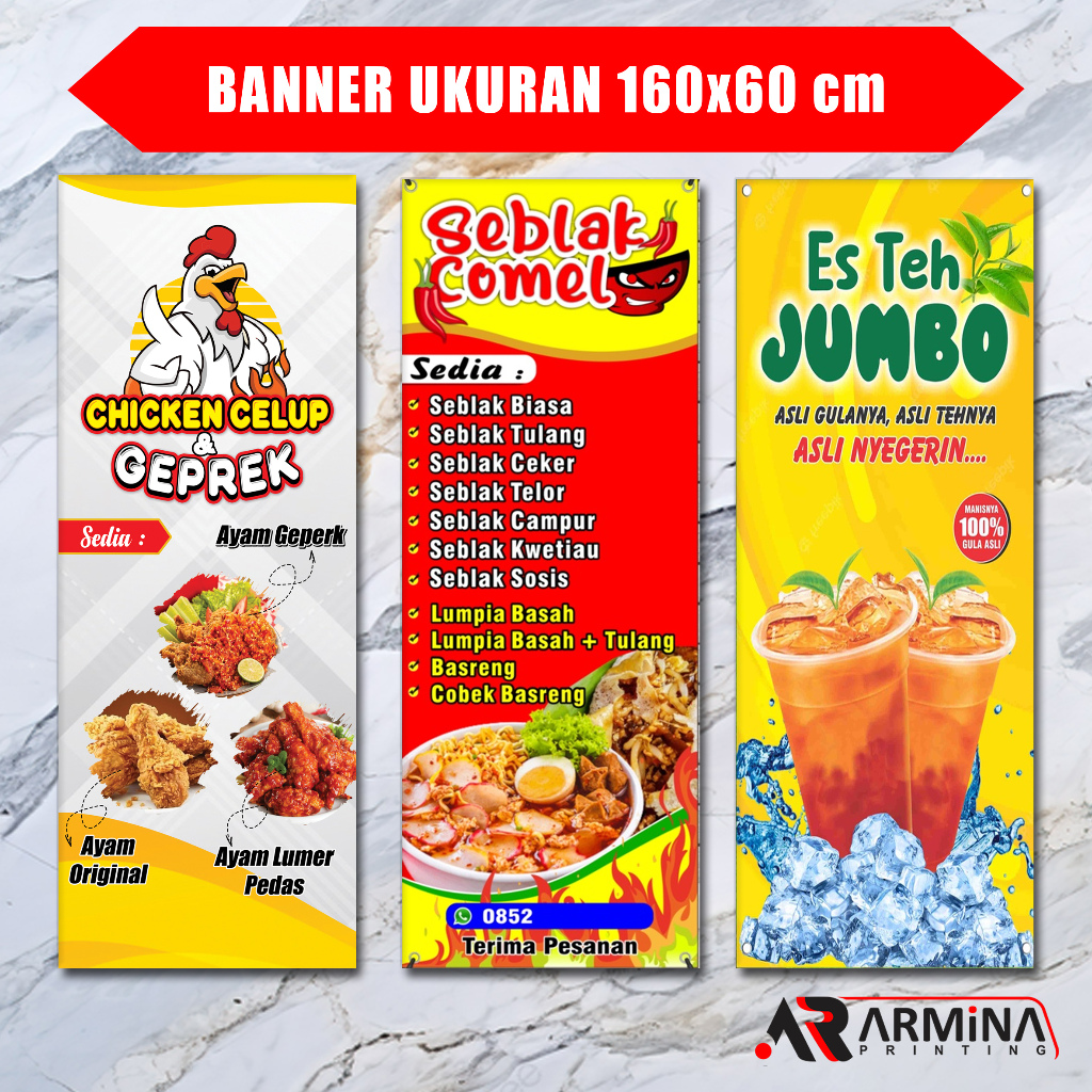 Jual Cetak Banner / X Banner Ukuran 60 x 160 cm / X banner/ Display ...