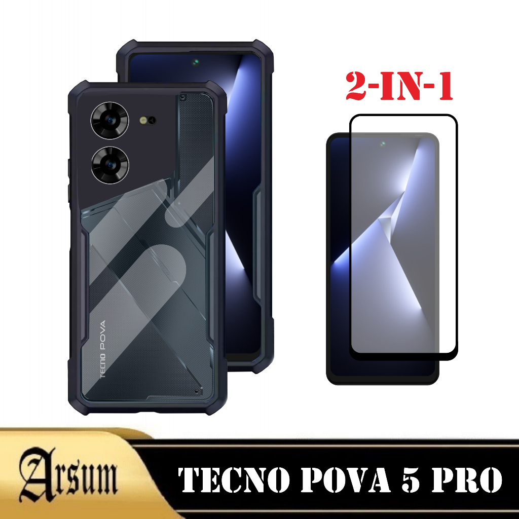 Jual Psket 2in1 Case Transparan TECNO POVA 5 PRO Casing cover | Shopee ...