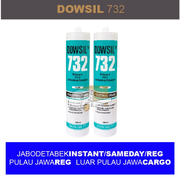 Jual Dowsil 732 Dow Corning / silicone rtv adhesive / sealant clear 300