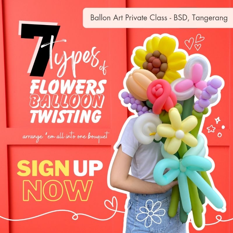Jual Balloon Art Kit and Online class balloon twisting flower bouquet