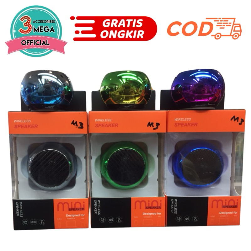 Jual Speaker Bluetooth Mini M3 Wireless Portable Good Quality | Shopee ...