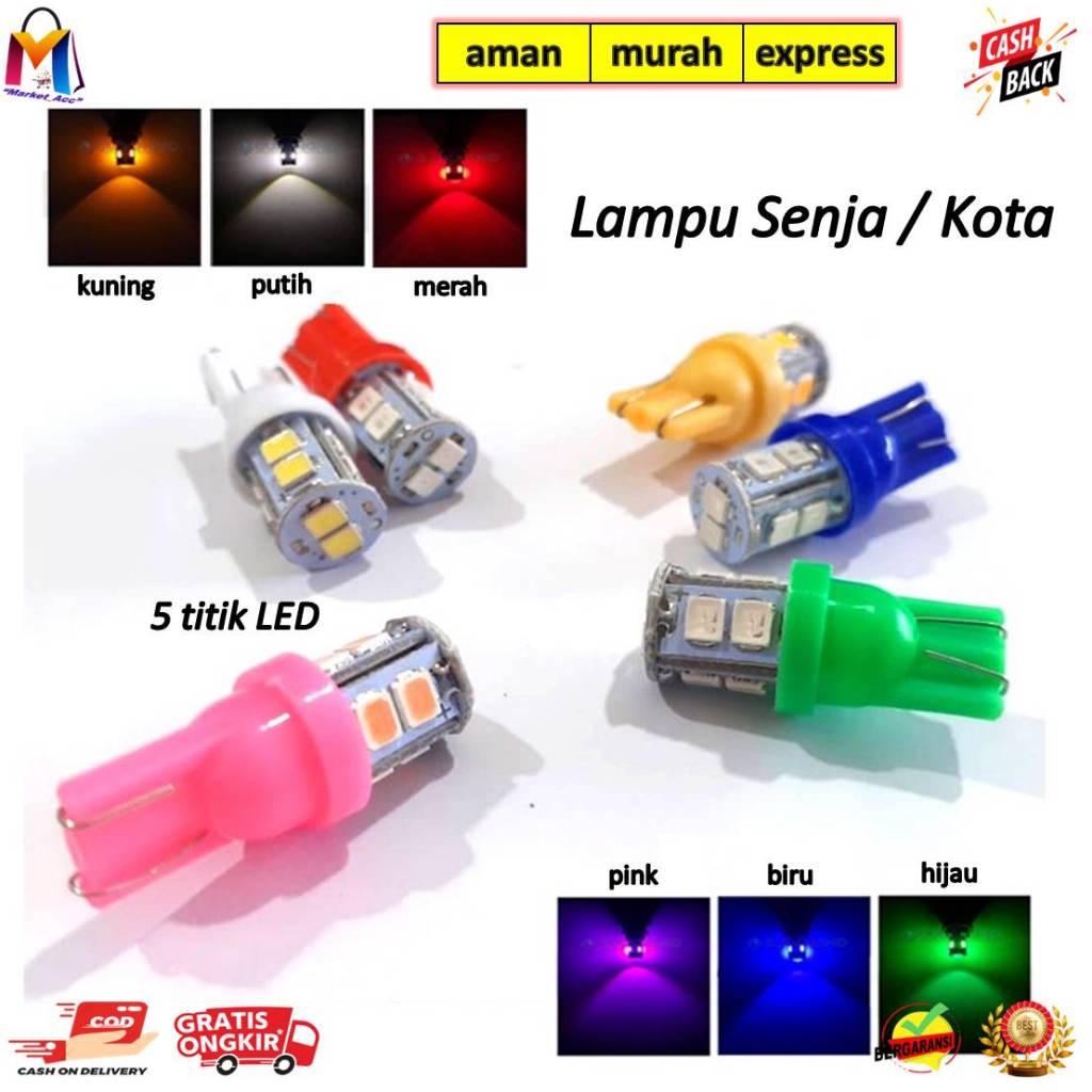 Jual Lampu Sein Sign Senja Plat Lampu Kota Socket T Jagung Titik Led Shopee Indonesia