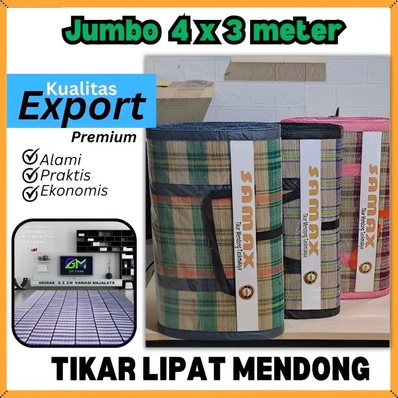 Jual Tikar Lipat Piknik Bahan Mendong Ukuran Jumbo X Cm Shopee Indonesia