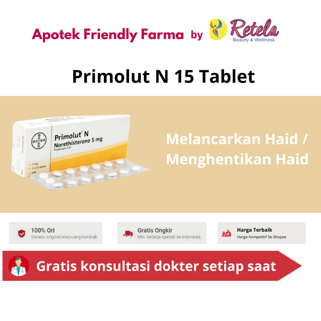 Jual PRIMOLUT N 5MG 1 STRIP 15 TABLET Shopee Indonesia