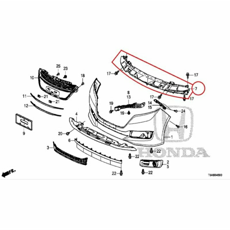 Jual beam comp tulang bumper bemper odyssey 2014 2015 2016 2017 2018 ...