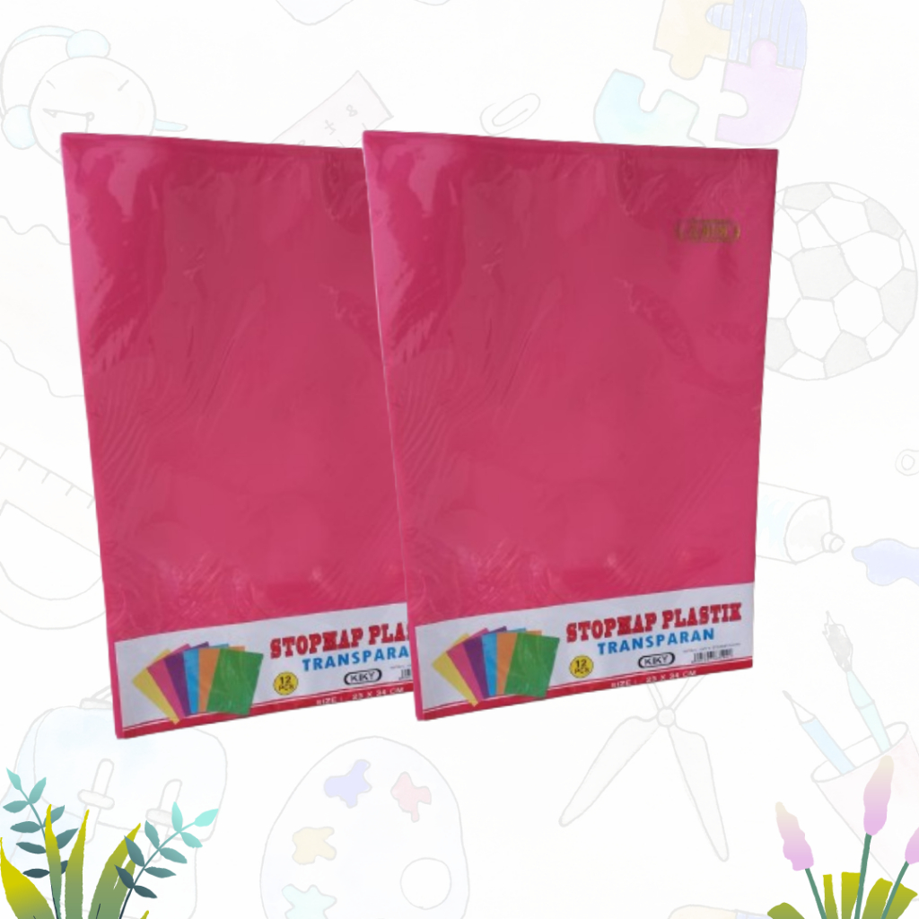 Jual MAP L Transparan / Stopmap Plastik Transparan Kiky Merah Pack ...