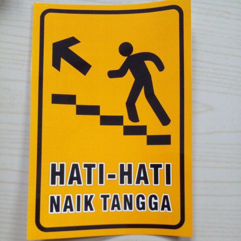 Jual Stiker keselamatan hati-hati turun tangga | Shopee Indonesia