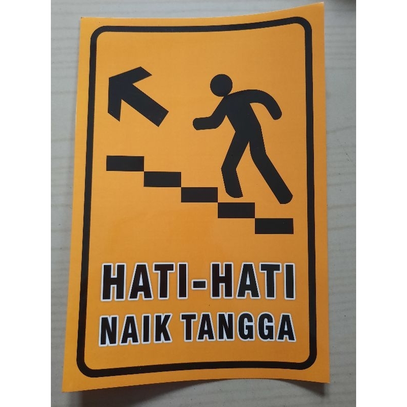 Jual Stiker Hati Hati Turun Tangga / Stiker Keselamatan | Shopee Indonesia