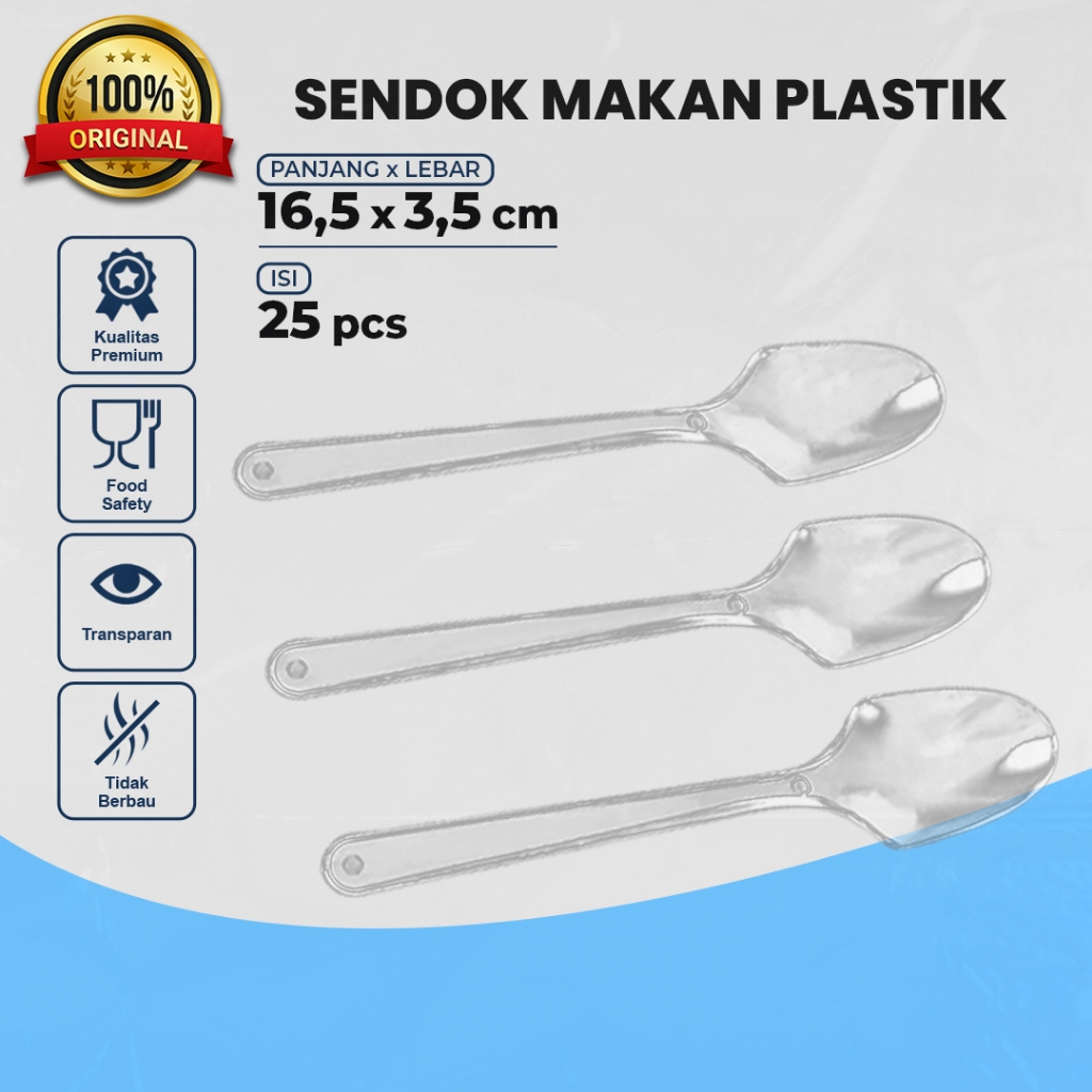 Jual Sendok Plastik Isi 25pcs Sendok Plastik Makan Catering Kuat Murah