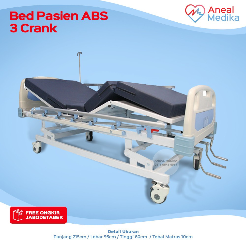 Jual Bed Pasien 3 Crank ABS - Ranjang Pasien 3 Engkol ABS - Tempat ...