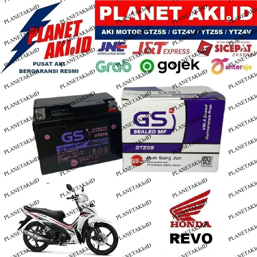 Jual Aki Motor Honda Revo Aki Kering Accu Kering MF GTZ5S | Shopee