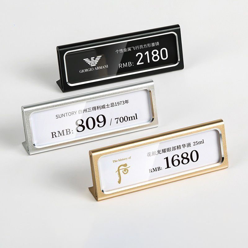 Jual Price Tag Holder Emas Price Label Holder Logam Rak Stand Display ...
