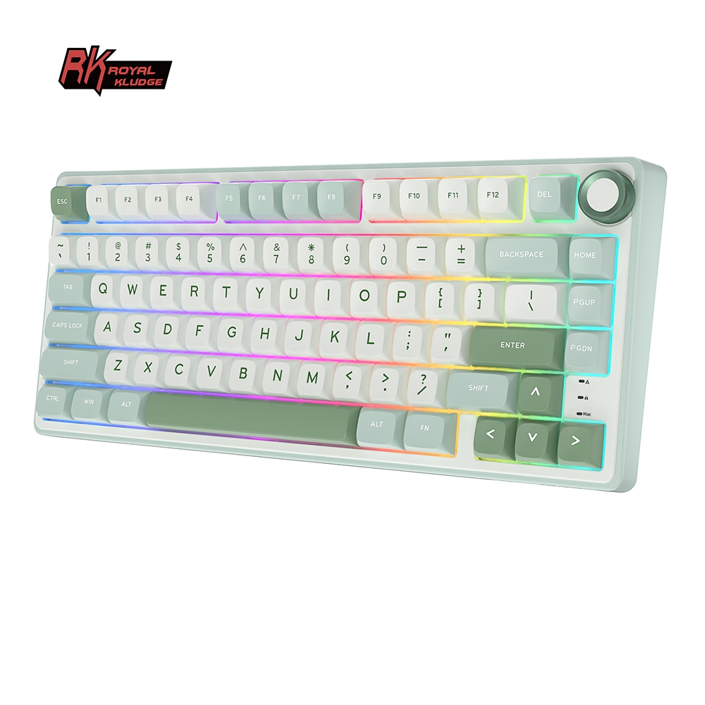 Jual Royal Kludge RK R75 Green 81 key Wired Gaming Keyboard | Shopee ...