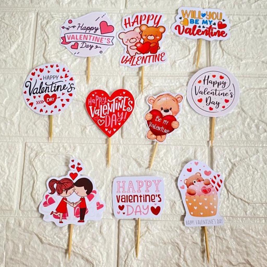 Jual Topper Valentine isi 10 Pcs | Shopee Indonesia