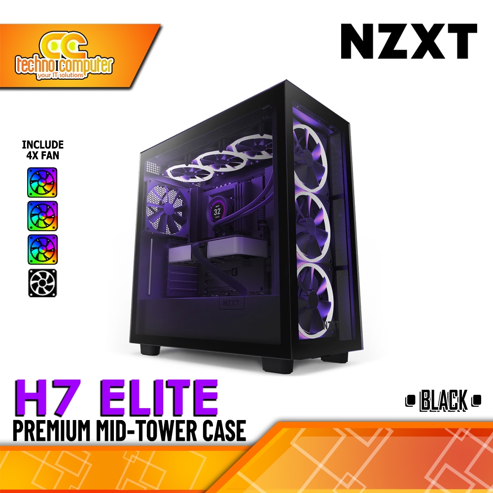 Jual CASING NZXT H7 ELITE Edition Matte Black - Mid Tower ATX Case ...