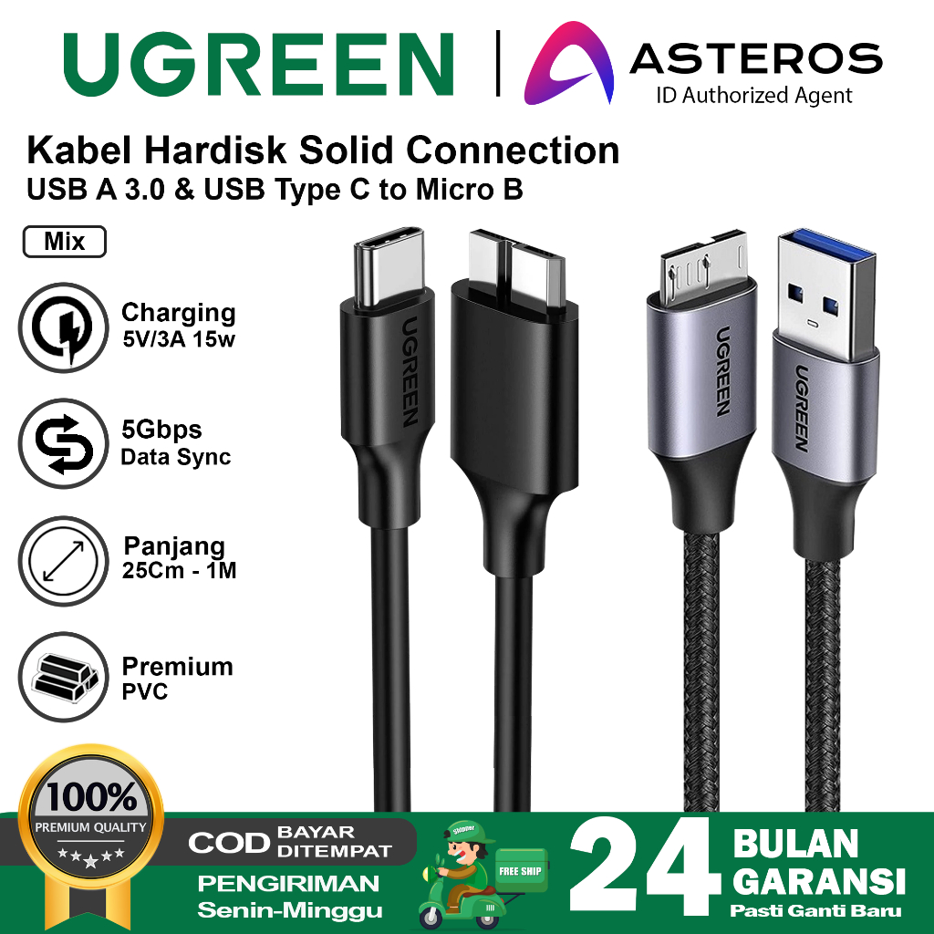 Jual Ugreen Kabel Enclosure Hardisk Usb A Dan Usb C To Micro B 10203 20103 Shopee Indonesia 8871