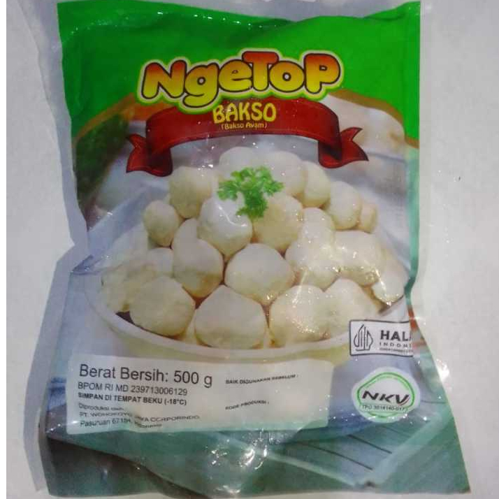 Jual Ngetop Bakso Ayam Kecil 500 Gr Isi 100 Butir Frozen Food Murah