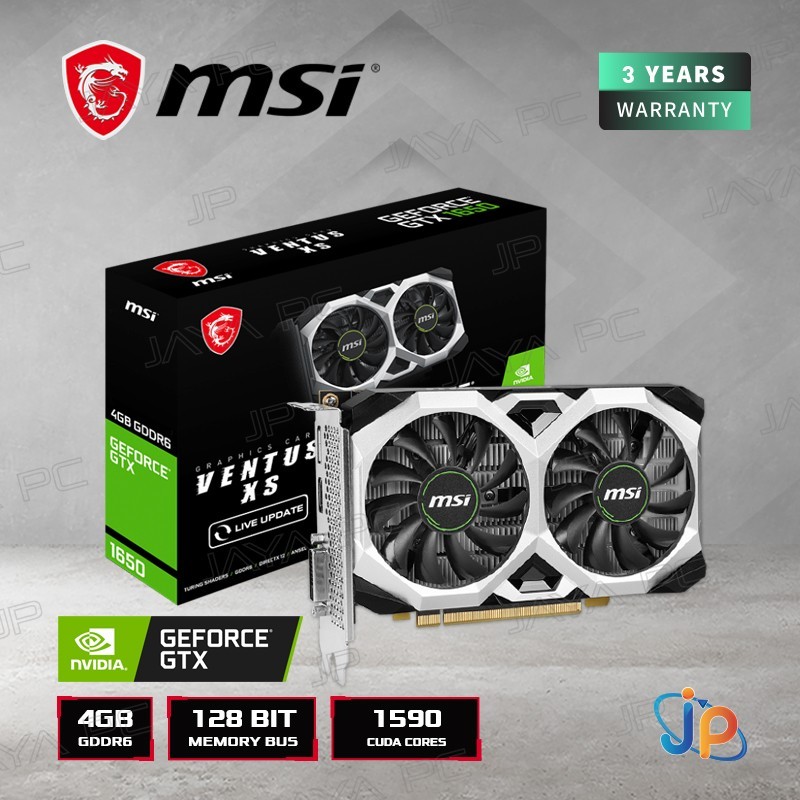 Jual Vga Msi Geforce Gtx 1650 Ventus Xs Ocv3 4gb 4 Gb Ddr6 Shopee Indonesia