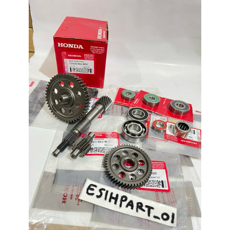 Jual Gigi rasio gardan set KOJ plu bearing Honda Genio Beat New sesuai ...