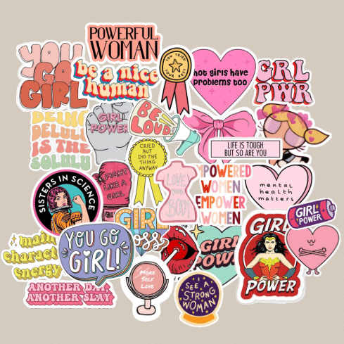 Jual STICKER PACK GIRL POWER | STICKER GIRL BOSS | STICKER LAPTOP KOPER ...
