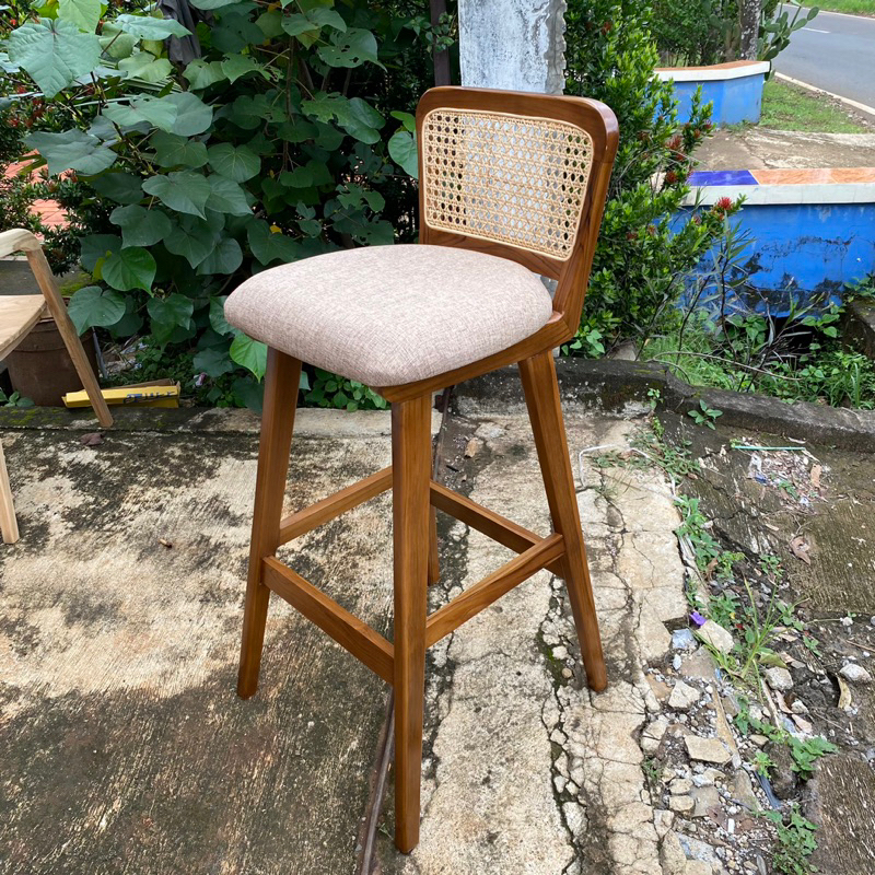 Jual kursi cafe rotan kursi bar rotan kursi ropan rotan cafe bar ...