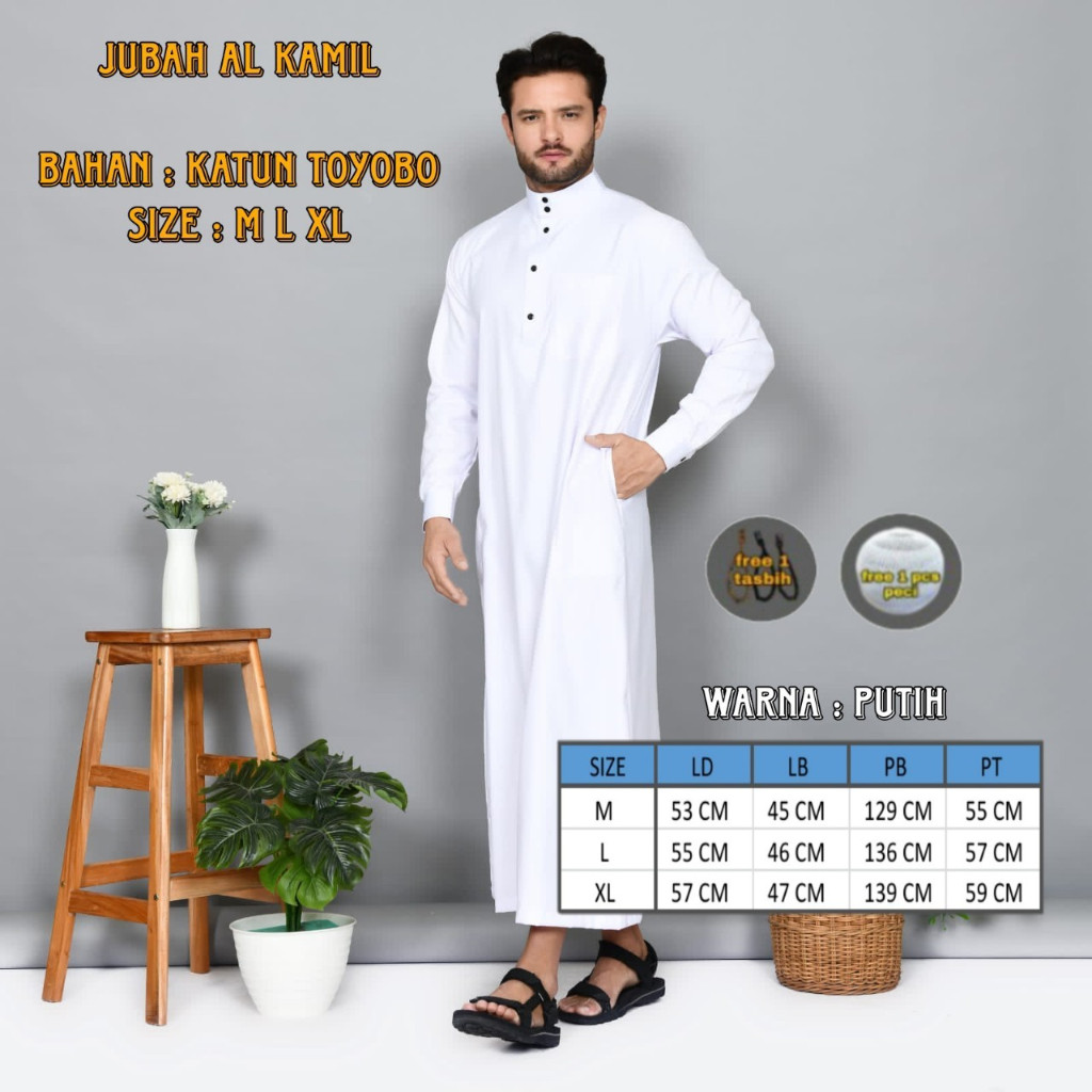 Jual Jubah Madinah Al Kamil Pria Dewasa Gamis Pria Model Al Haramain