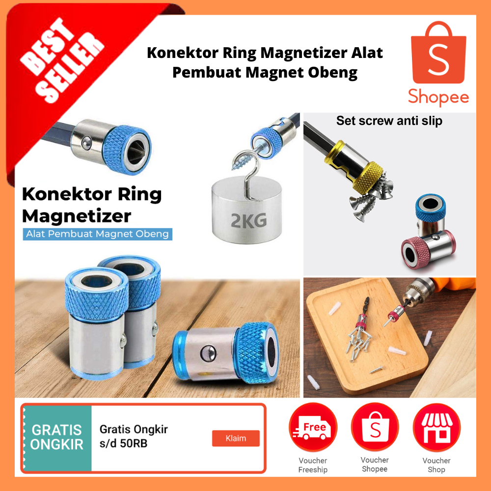 Jual Konektor Ring Magnetizer Alat Pembuat Magnet Obeng / Cincin ...