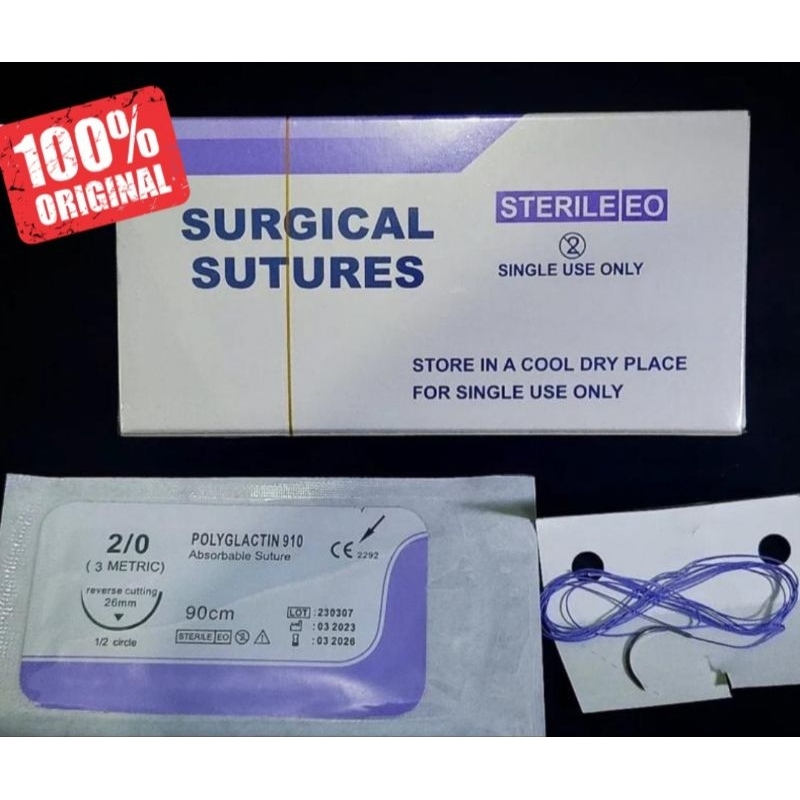 Jual benang pga Poliglactin 1.0 2.0 3.0 | Shopee Indonesia