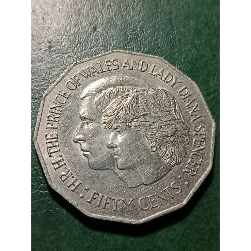 Jual Koin Australia 50 Cents the Prince of Wales & Lady Diana Tahun 1981 Shopee Indonesia