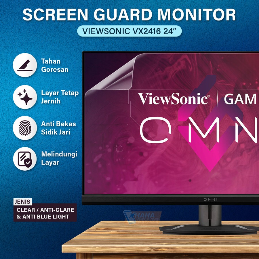 Jual Anti Gores Viewsonic Monitor 24 23.8 inch Screen Guard Layar PC ...