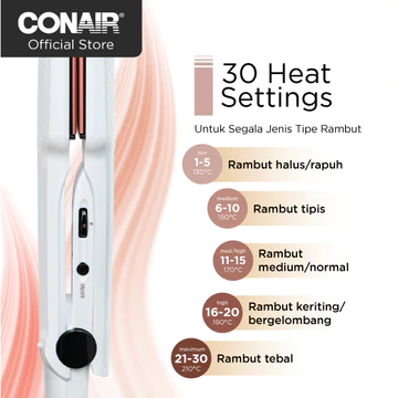 Conair Catokan Pelurus Rambut Double Ceramic 3 8cm