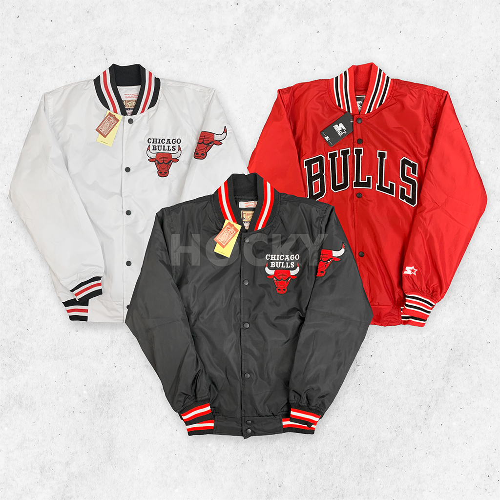 Jual HOCKY - Bomber Jacket Varsity Baseball NBA Chicago Bulls Red For ...