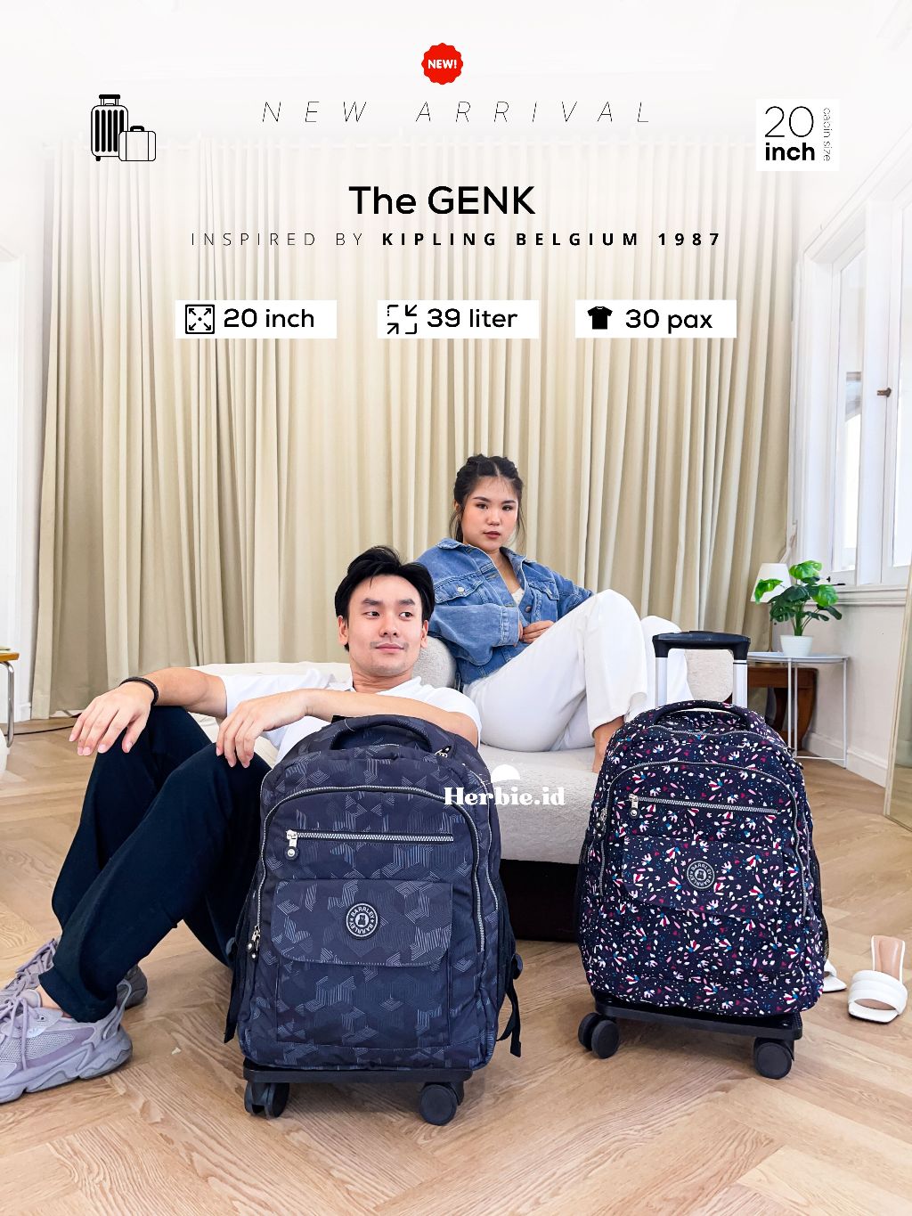 Jual TAS RANSEL TROLI LIPAT BARLEY GENK BELGIA BAHAN PARASUT ANTI AIR ...