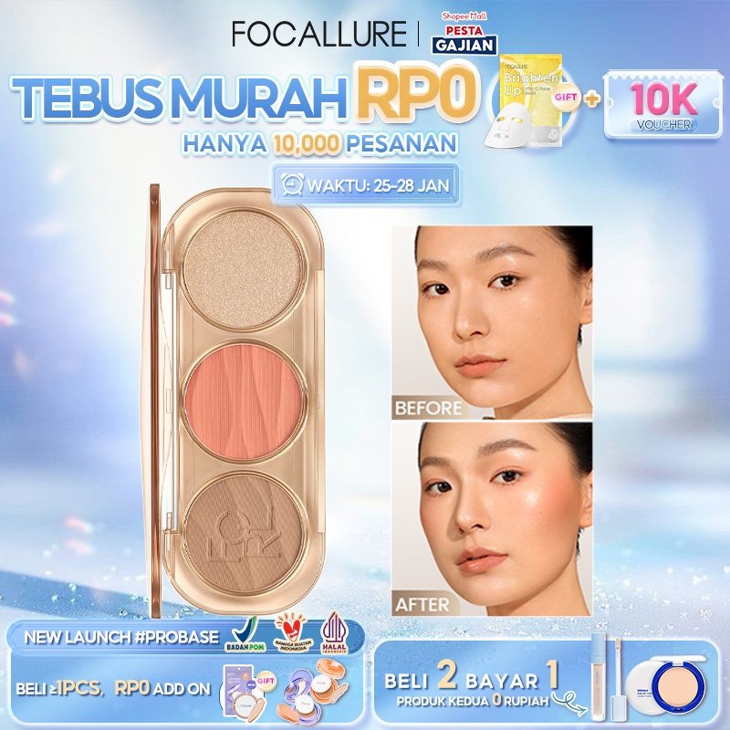 Jual New Focallure Pro Sculpt In D Palette Highlighter Contour