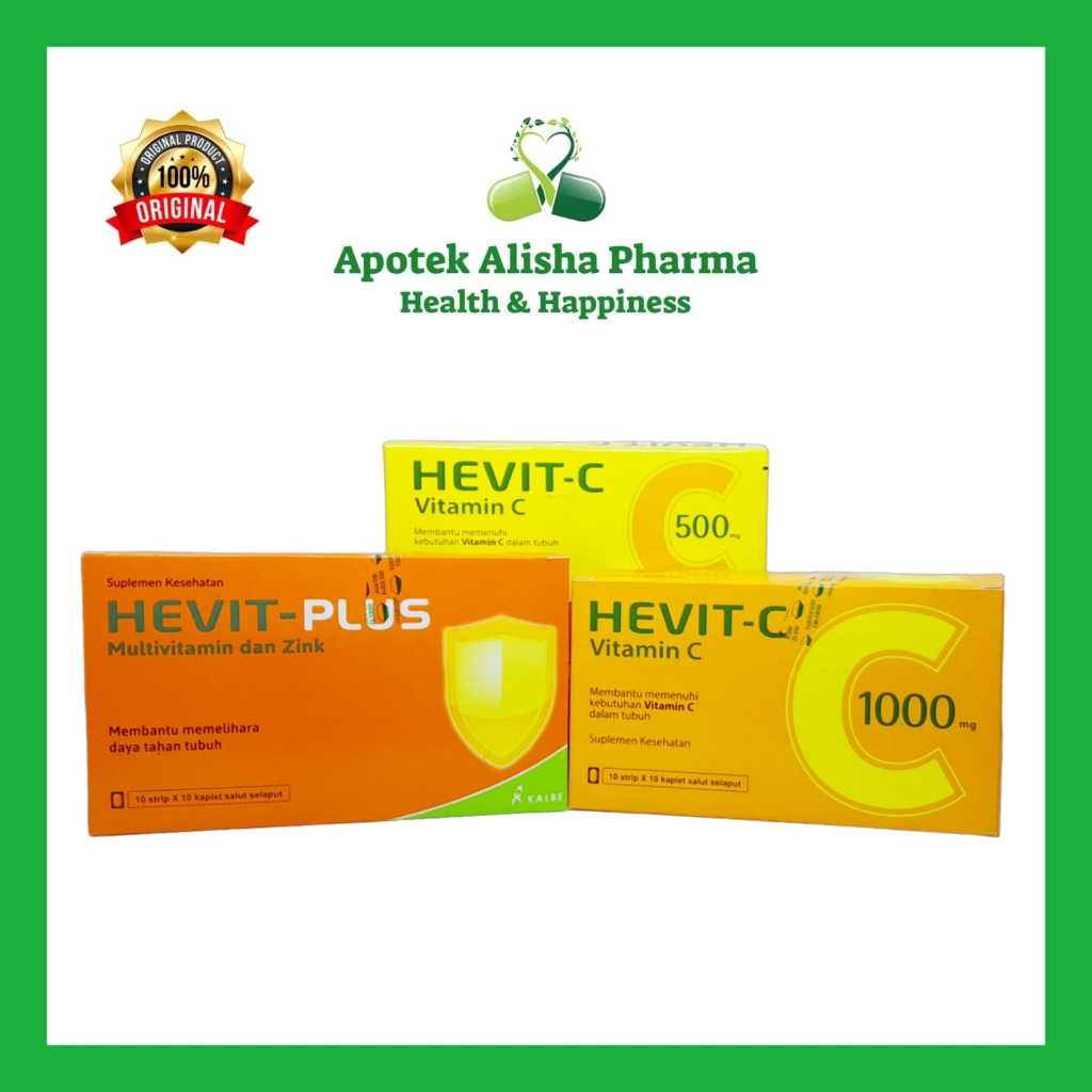 Jual Hevit C 1000mg dan Hevit-C 500mg Strip isi 10 Tablet Vitamin C ...