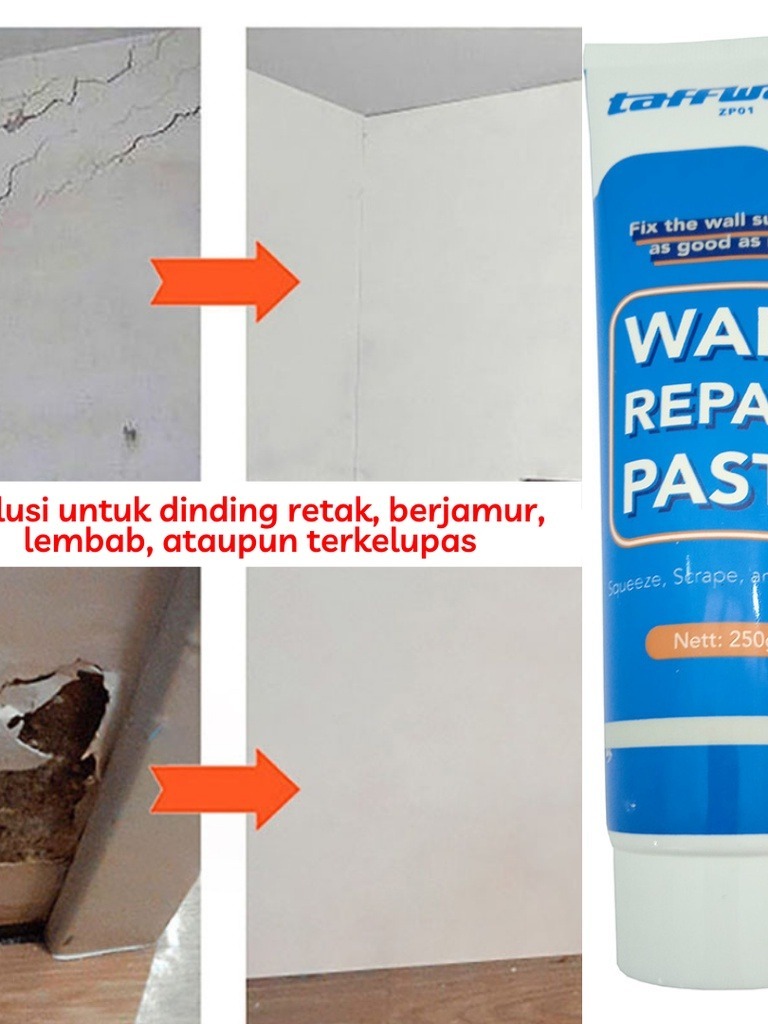 Jual Semen Putih Dempul Tembok Instan Cream Penambal Dinding Bolong ...