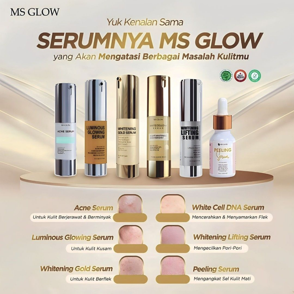 Jual MS GLOW -SERUM MS GLOW SERUM GOLD , PEELING , LIFTING , LIFTING ...