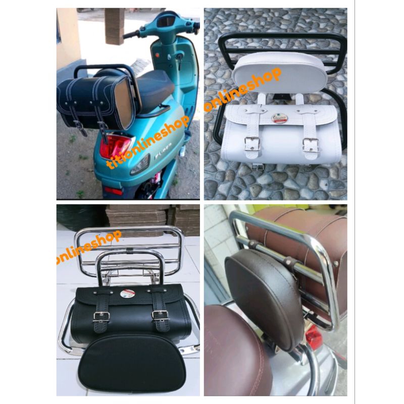 Jual Back Rack plus bantalan plus side bag untuk motor listrik Uwinfly ...