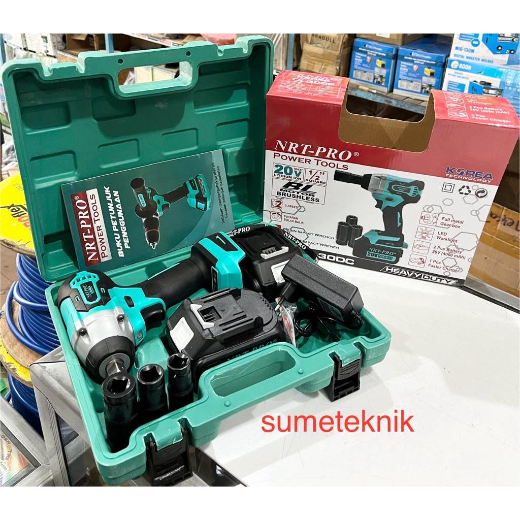 Jual Cordless Impact Wrench Nrt Pro Tx Dc Batre V Ah Mesin Buka