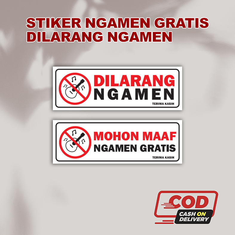 Jual STIKER DILARANG NGAMEN / STIKER NGAMEN GRATIS Shopee Indonesia