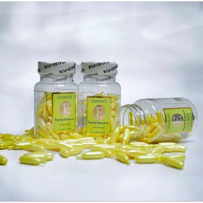 Jual Animate Facial Essence Vitamin E/Untuk Wajah Dan Badan 60 Capsules. Shopee Indonesia